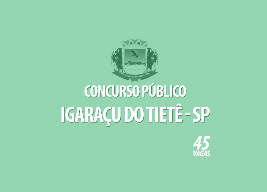 Concurso Igaraçu do Tietê SP